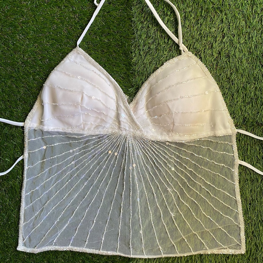 White Y2K top